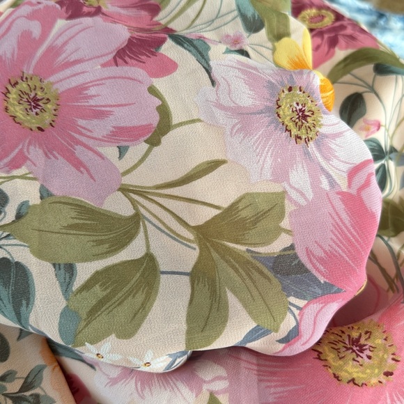 Astr The Label Beige Floral Printed One Shoulder A-Line Midi Dress Size S - Picture 14 of 15